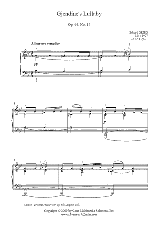 Gjendine's Lullaby, Op. 66, No. 19