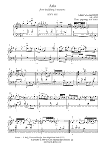 Bach : Goldberg Aria BWV 988
