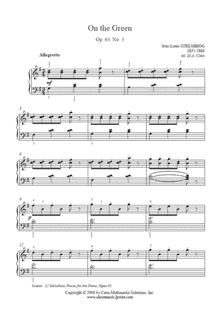 On the Green, Op. 63, No. 3