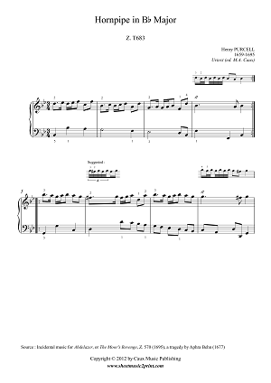Hornpipe in B flat Major, Z. T683 -- Urtext