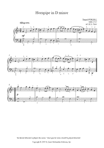 Daniel Purcell : Hornpipe in D minor