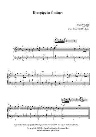 Hornpipe in G minor -- Urtext