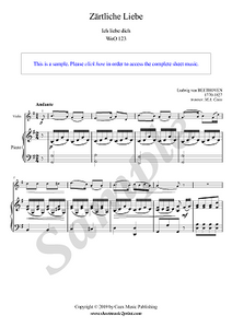 Beethoven : Ich liebe dich, WoO 123 - Violin