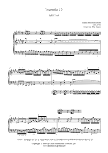 Bach : Invention 12, BWV 783