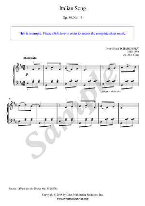 Italian Song, Op. 39, No. 15