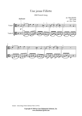 Une jeune Fillette (Old French Song)