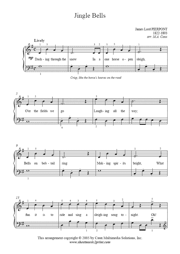 Jingle Bells - Piano Grade 2