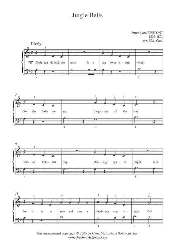 Jingle Bells - Piano Beginner