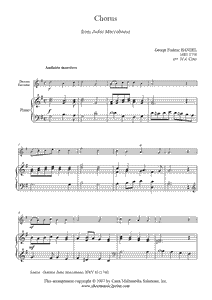 Handel Chorus from Judas Maccabaeus - Descant Recorder