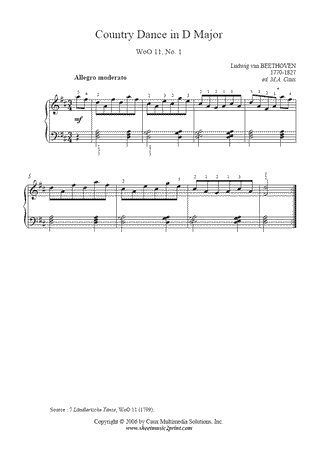 Landler in D Major, WoO 11, No. 1
