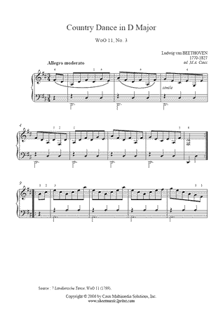 Landler in D Major, WoO 11, No. 3