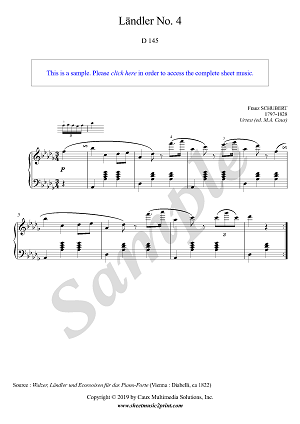 Ländler No. 4, Op. 18, D 145