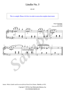 Schubert : Ländler No. 5, Op. 18, D 145
