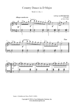 Landler in D Major, WoO 15, No. 1