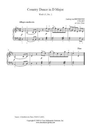 Landler in D Major, WoO 15, No. 2