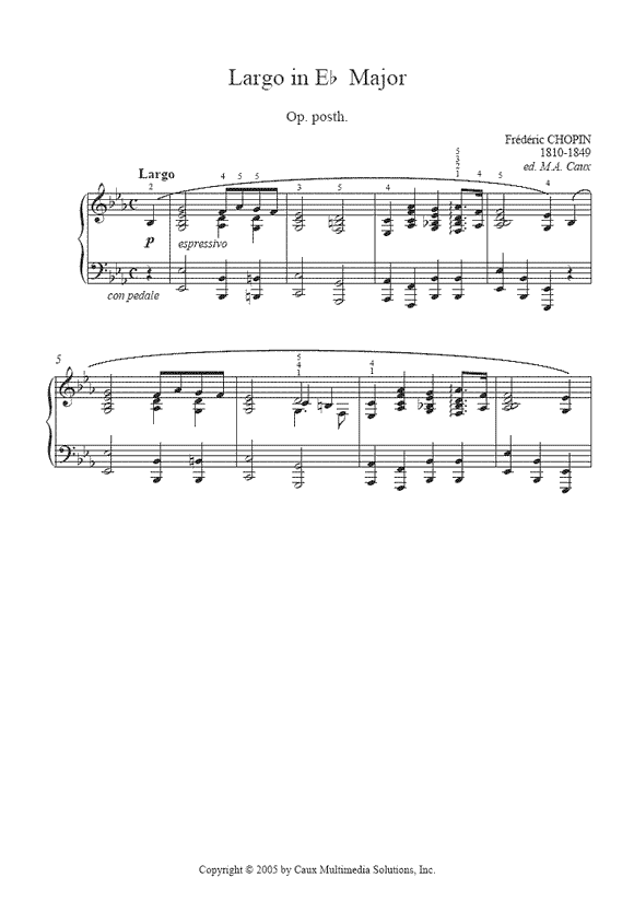 Chopin : Largo in E flat Major