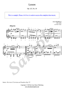 Diabelli : Lesson Op. 125, No. 10