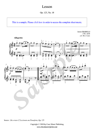 Lesson in C Major, Op. 125, No. 10