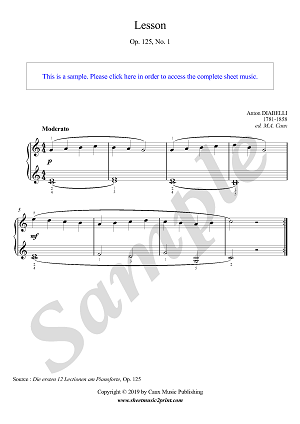 Diabelli : Lesson Op. 125, No. 1