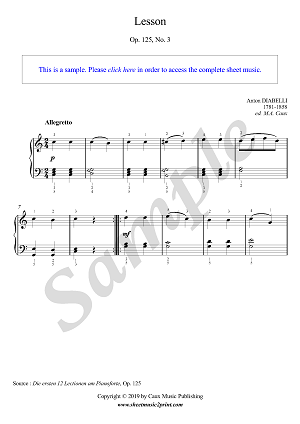 Lesson in C Major, Op. 125, No. 3