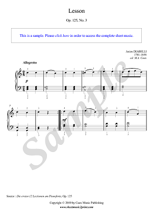 Diabelli : Etude Op. 125, No. 3