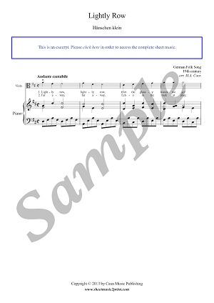 Lightly Row - Viola – Sheetmusic2print