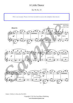 A Little Dance, Op. 98, No. 10