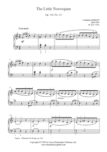 Gurlitt : Little Norwegian, Op. 140, No. 10