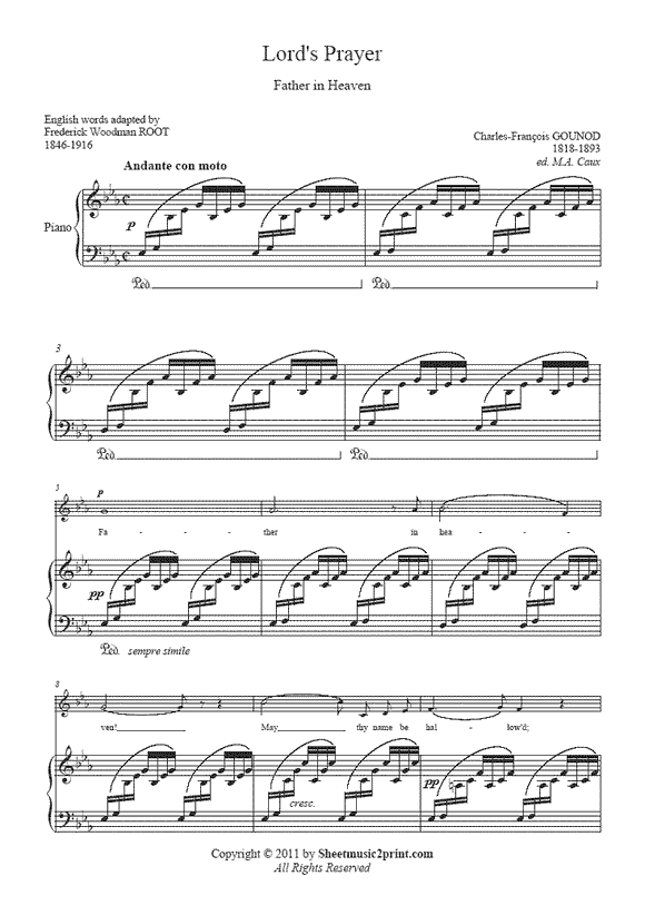 Gounod : Lord's Prayer - E flat Major