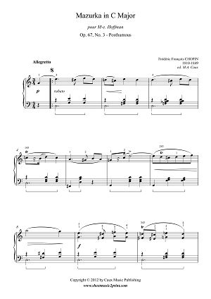 Mazurka in C Major, Op. 67, No. 3