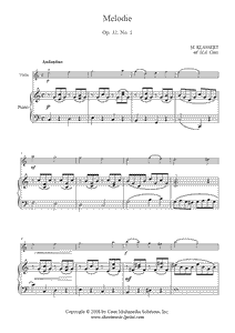 Klassert : Melodie Op. 32, No. 1