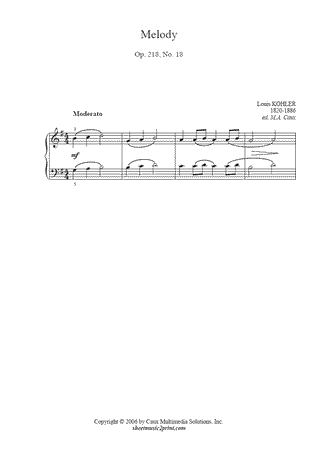 Melody in G Major, Op. 218, No. 18