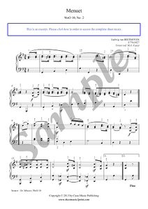 Beethoven : Minuet WoO 10, No. 2
