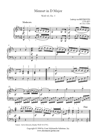 Menuet in D Major, WoO 10, No. 5