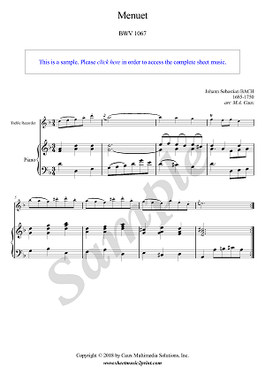 Menuet BWV 1067