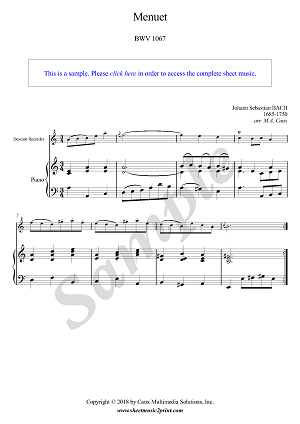 Menuet BWV 1067