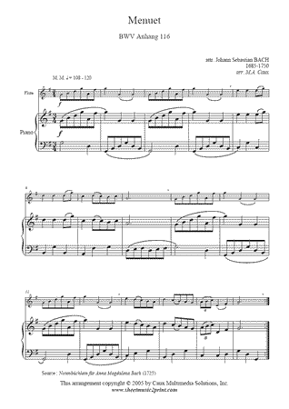 Menuet in G Major, BWV Anhang 116