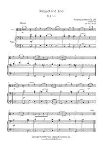 Mozart : Menuet K 1e - Viola