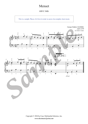 Menuet in G minor, HWV 540 b