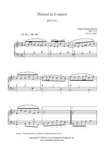 Bach : Menuet BWV 842