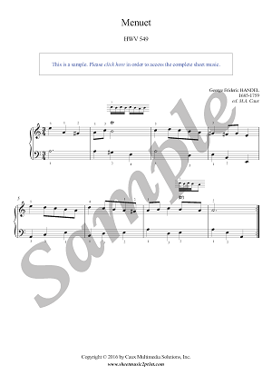 Menuet in A minor, HWV 549