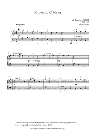 Menuet in C Major
