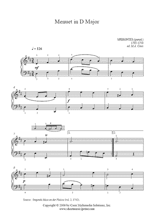Menuet in D Major