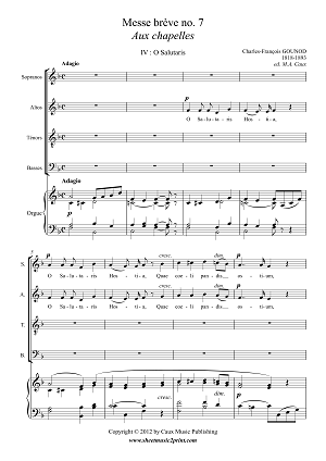Messe brève no. 7 Aux chapelles - IV : O Salutaris