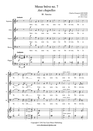 Messe brève no. 7 Aux chapelles - III : Sanctus