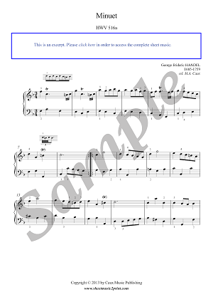 Minuet in F Major, HWV 516a