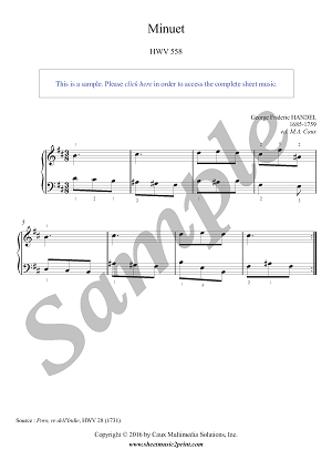 Minuet in B minor, HWV 558