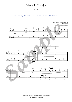 Minuet in E flat Major, H 171