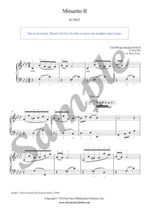 CPE Bach : Minuetto II in F minor, H 196/2