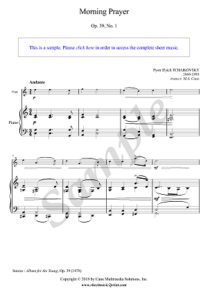 Morning Prayer, Op. 39, No. 1